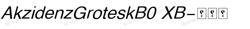 AkzidenzGroteskB0 XB字体转换